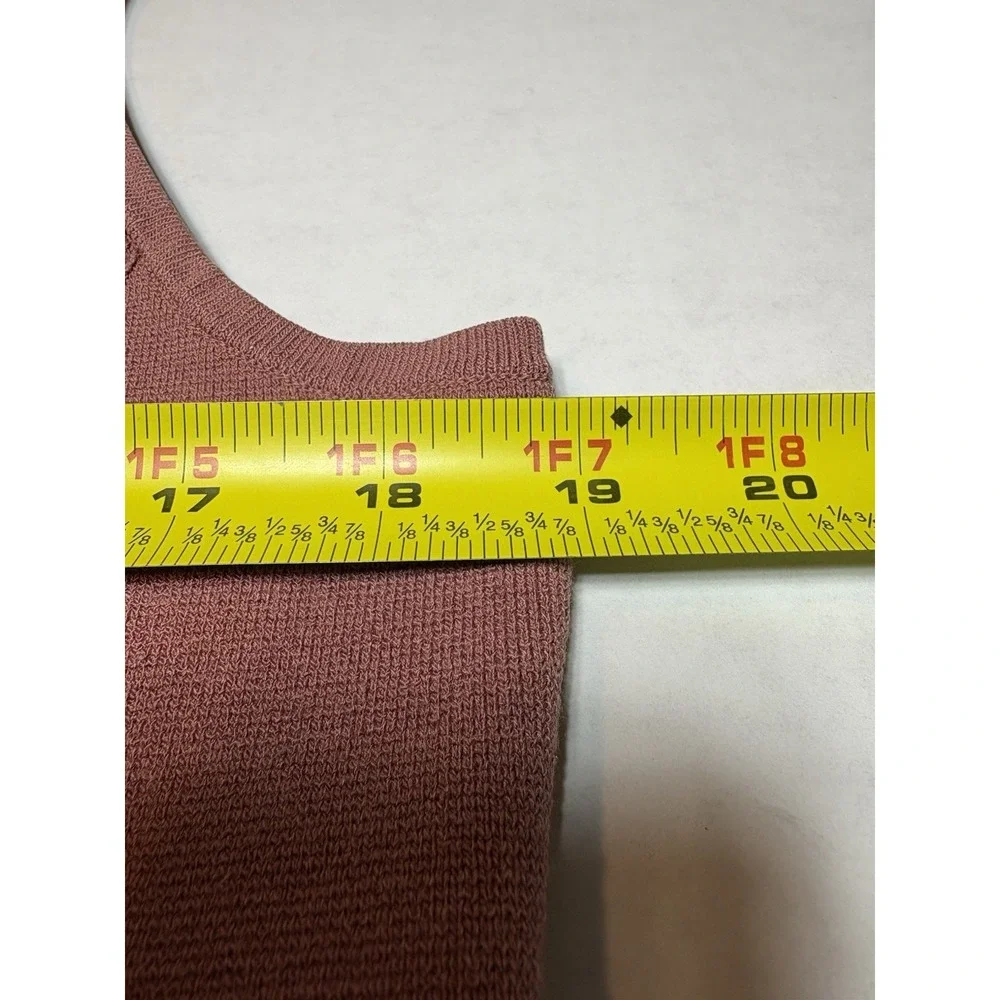 Express Women's XL Corset Style Knit Crop Top Rust Red Sleeveless Bustier - Picture 4 of 8